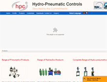 Tablet Screenshot of hydropneumaticcontrols.com